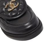 MOCASSINO CC IN PELLE TRAPUNTATA NERO ORO