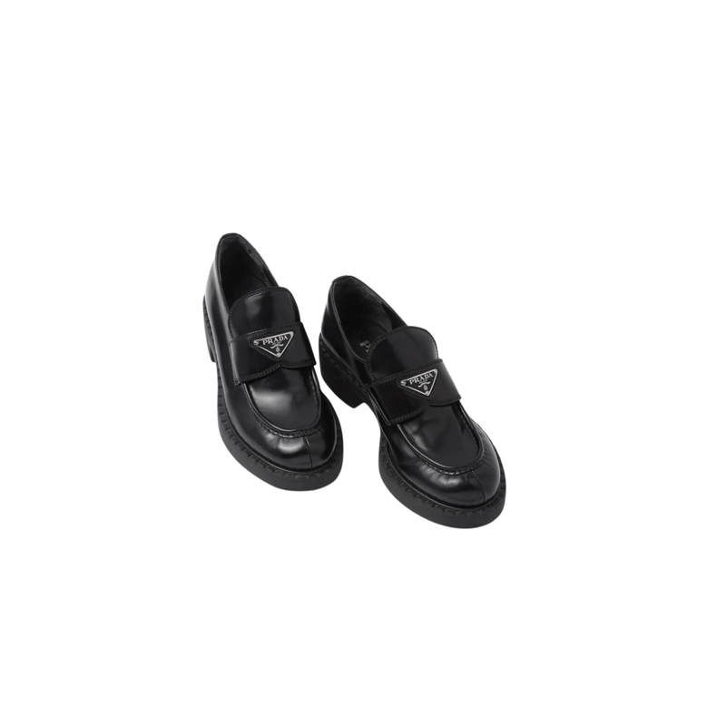 MOCASSINO IN PELLE NERO CON LOGO CLASSIC
