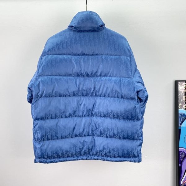 CD Oblique Blue Puffer Jacket