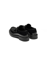 MOCASSINO CHOCOLATE IN PELLE SPAZZOLATA NERA