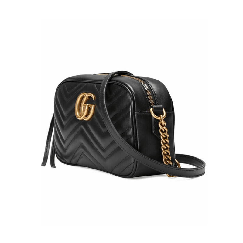 BORSA A SPALLA DONNA GG MARMONT MATELASSÉ PICCOLA NERO