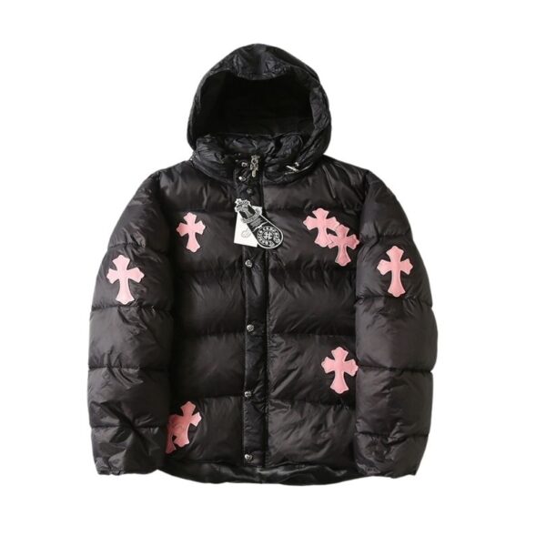 CHRM HRTS Jacket Puffer Black Cross CH080