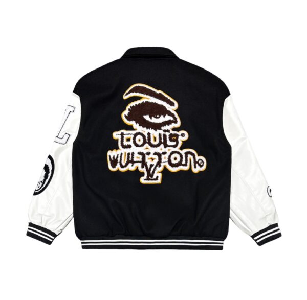 LV Jacket Black White Patches