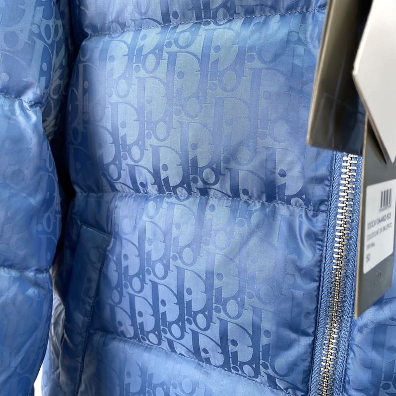 CD Oblique Blue Puffer Jacket