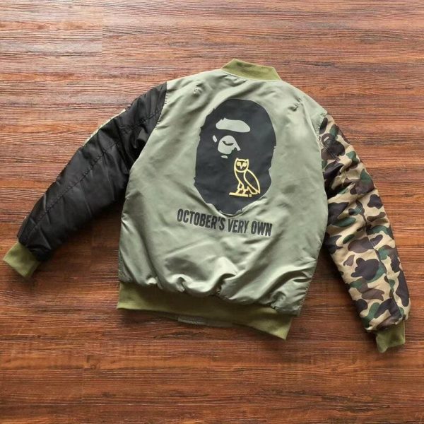 BP x OVO Jacket Loose Fit MA-1 Olive Drab