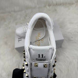 VLTN Sneaker Rockstud White Gold