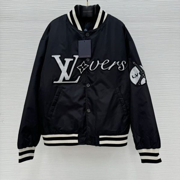 LV Jacket Lovers’ Nylon Crystal Baseball