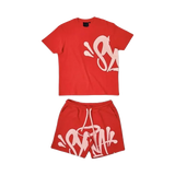SYN WRLD LOGO T-SHIRT – SHORT SET – RED