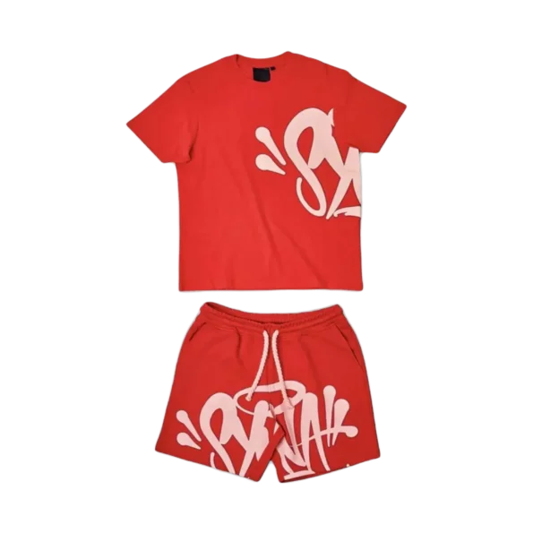 SYN WRLD LOGO T-SHIRT – SHORT SET – RED
