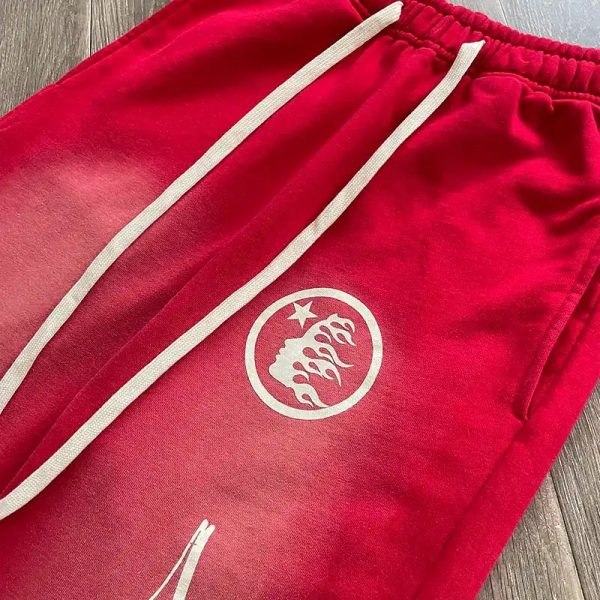 HLSTR Red Flare Sweatpants