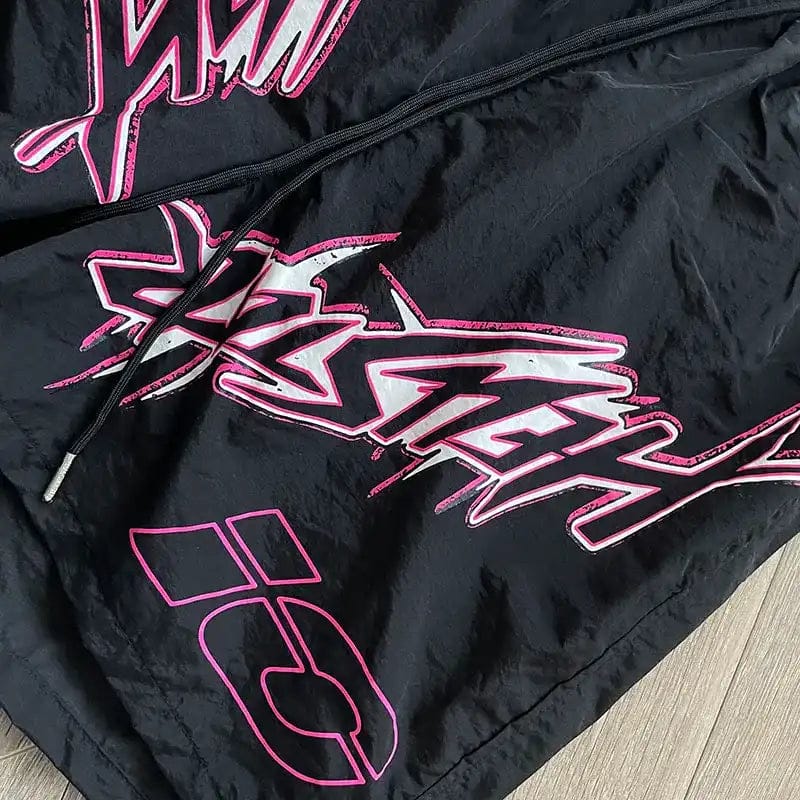 HLSTR Waxed Nylon Athletic Shorts Black