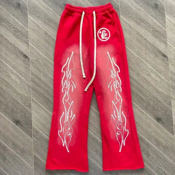 HLSTR Red Flare Sweatpants