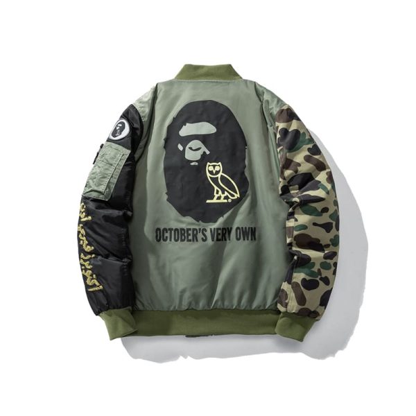 BP x OVO Jacket Loose Fit MA-1 Olive Drab