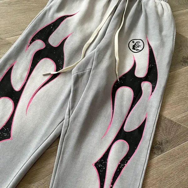 HLSTR Grey Future Flame Sweatpants