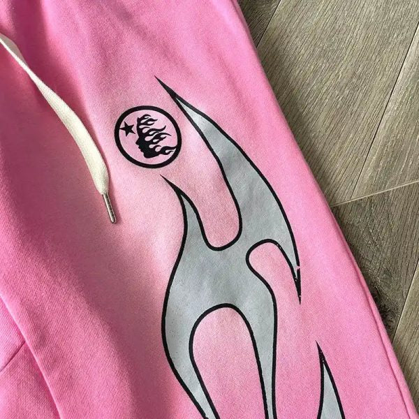 HLSTR Flame Sweatpants Pink/Silver