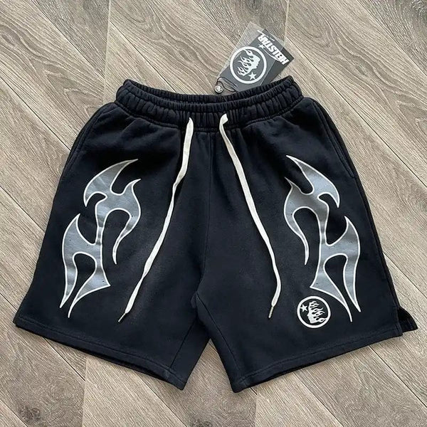 HLSTR Flame Shorts Black
