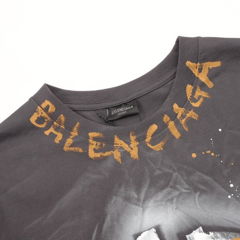 BLNCG T-shirt BB Logo Spray Paint Black