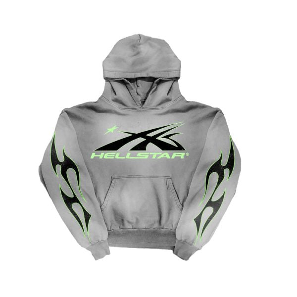 HLSTR Hoodie Logo Flame Grey/Green