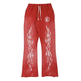 HLSTR Red Flare Sweatpants