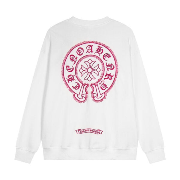 CHRM HRTS Sweatshirt Pink Horseshoe White CH005