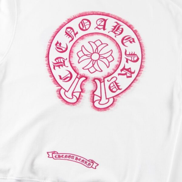 CHRM HRTS Sweatshirt Pink Horseshoe White CH005