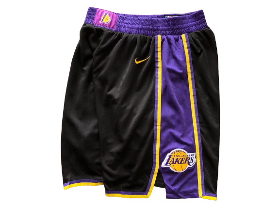 PANTALONCINI DA BASKET LAKERS – NERO/GIALLO/VIOLA