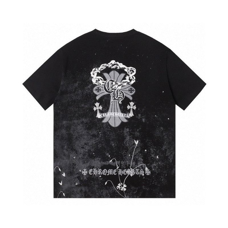 CHRM HRTS T-shirt Floral Graphic Black