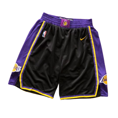 PANTALONCINI DA BASKET LAKERS – NERO/GIALLO/VIOLA