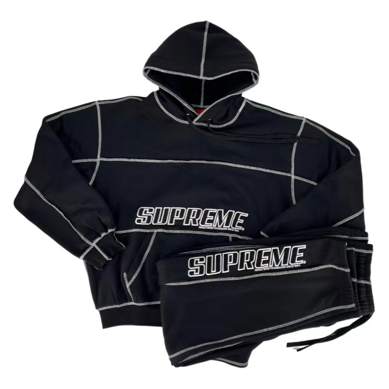 SPRM COVERSTITCH TRACKSUIT BLACK