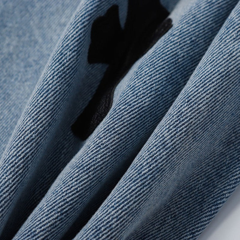 CHRM HRTS Shorts Black Cross Denim