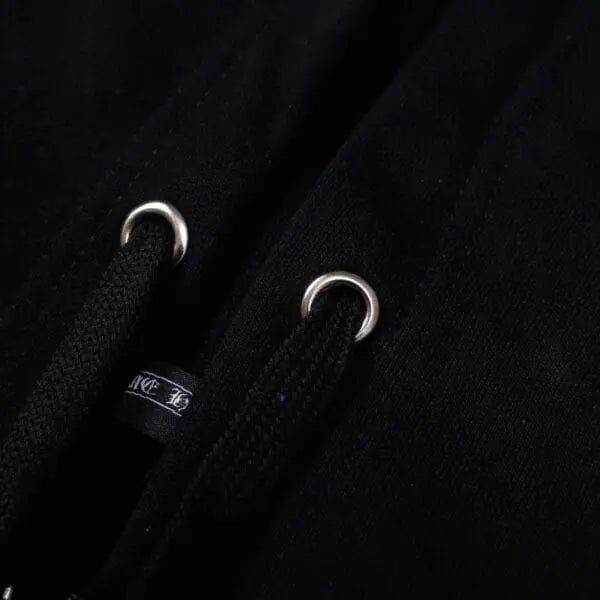 CHRM HRTS Hoodie Black Red Embroidered CH081