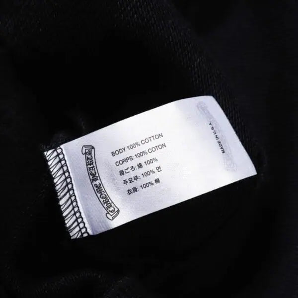 CHRM HRTS Hoodie Black Red Embroidered CH081