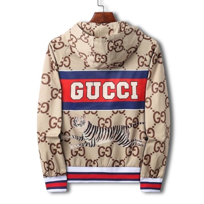 GG Hoodie Stripe Beige Tiger