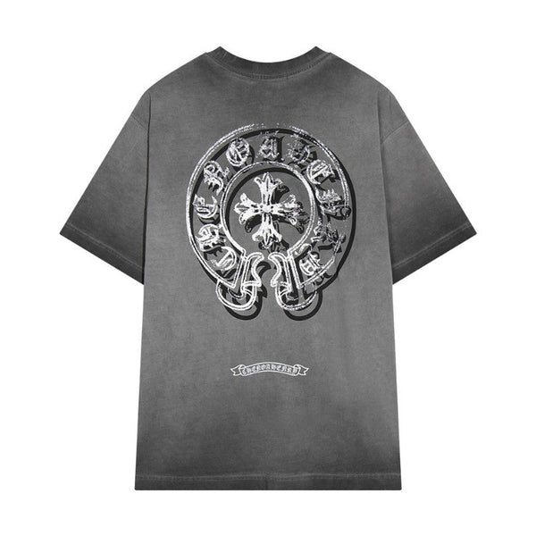 CHRM HRTS T-shirt Distressed Horseshoe Grey Logo