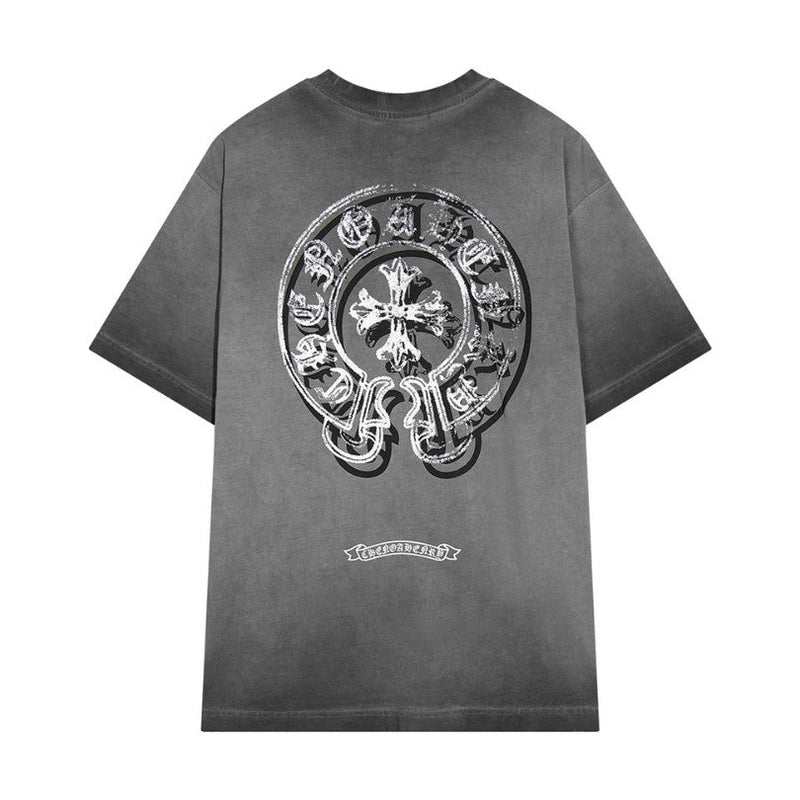 CHRM HRTS T-shirt Distressed Horseshoe Grey Logo