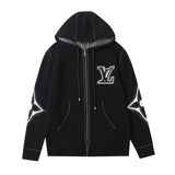 LV Hoodie Embroidered Zip