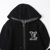 LV Hoodie Embroidered Zip