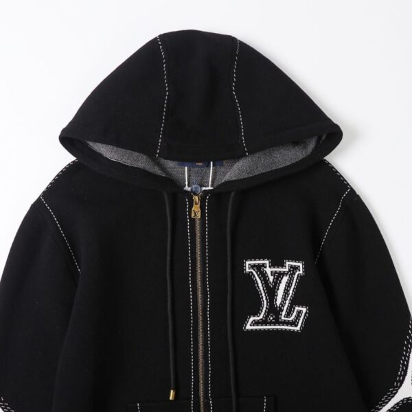 LV Hoodie Embroidered Zip