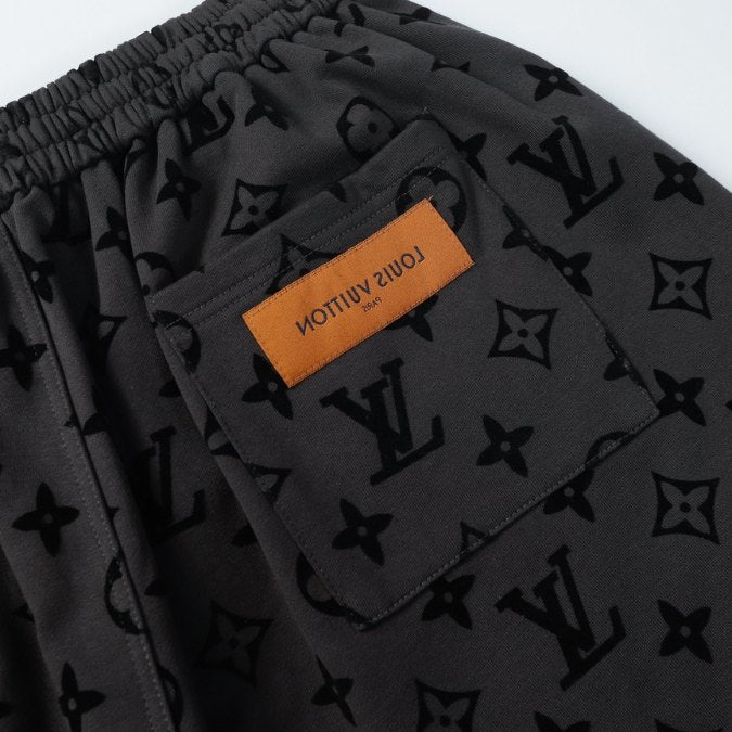 LV Shorts Monogram Grey Black