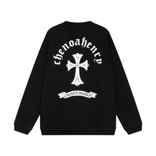 CHRM HRTS Sweatshirt Cross Print Black CH049