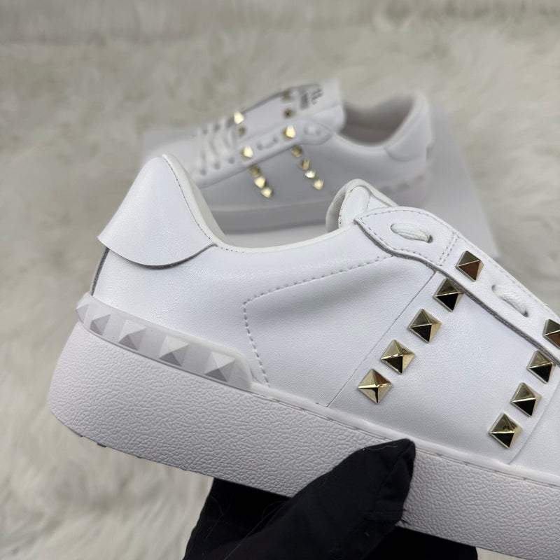 VLTN Sneaker Rockstud White Gold