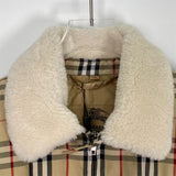 BRBRY X SPRM Jacket Plaid Shearling Collar