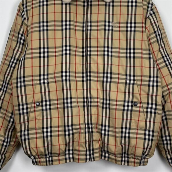 BRBRY X SPRM Jacket Plaid Shearling Collar