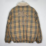 BRBRY X SPRM Jacket Plaid Shearling Collar