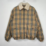 BRBRY X SPRM Jacket Plaid Shearling Collar