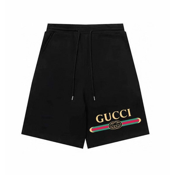 GG Shorts Black Logo Print