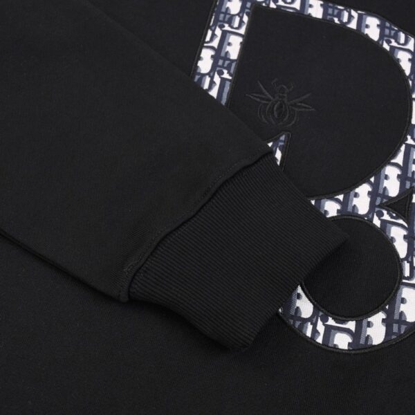 CD Sweatshirt Black Oversized Logo Crewneck DO054