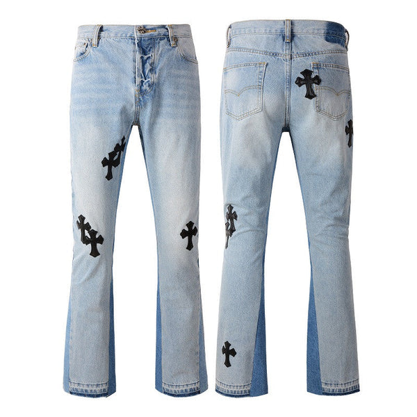 JEANS -GRAY CROSSES