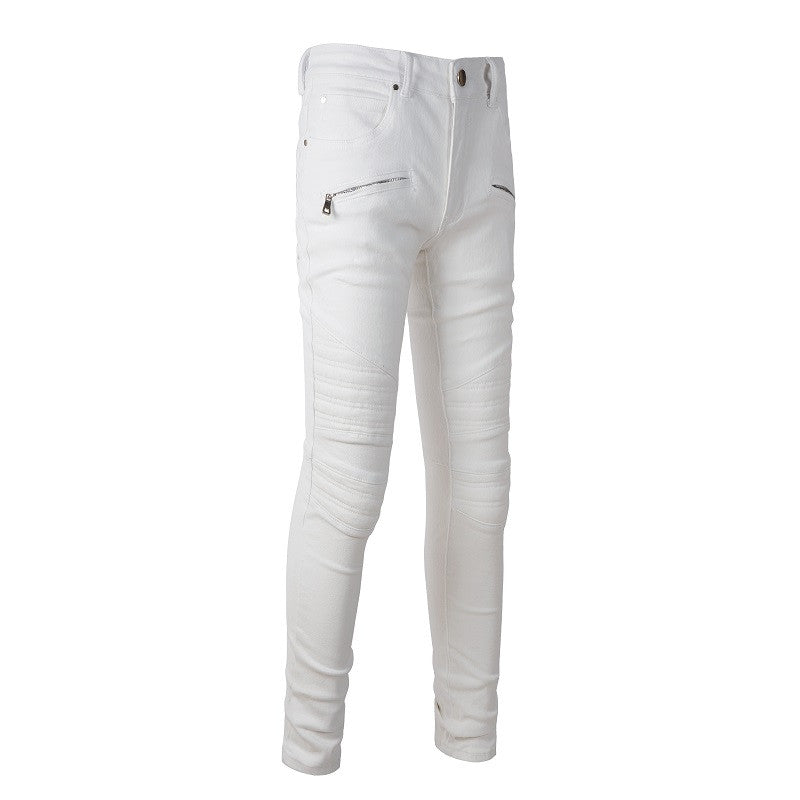 JEANS – WHITE ZIP