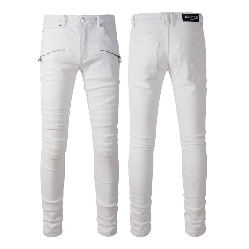 JEANS – WHITE ZIP